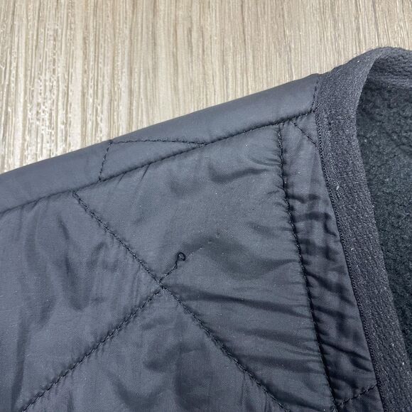 Barbour Vest Mens XL Black Polarquilt Waistcoat Zip In Liner Quilted Fleece D232 - Picture 13 of 14